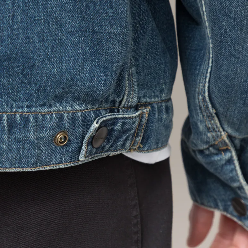 Carhartt WIP OG Detroit Jacket Blue Dusty H Brown Dark Used Wash-11