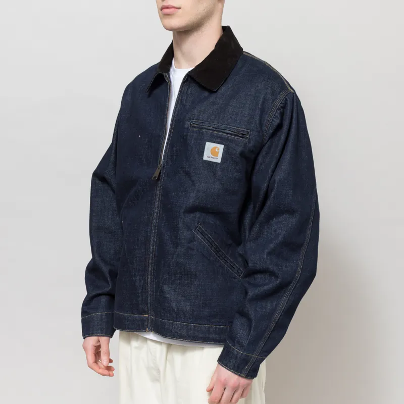 Carhartt WIP OG Detroit Jacket Blue Black Rinsed-1