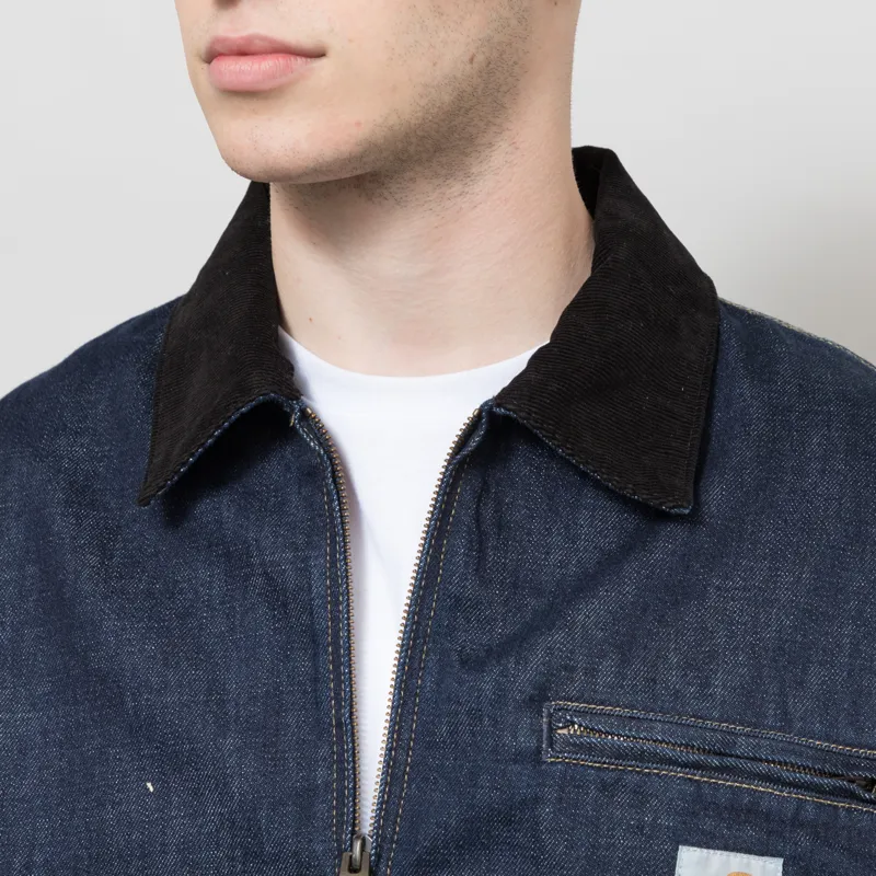 Carhartt WIP OG Detroit Jacket Blue Black Rinsed-3