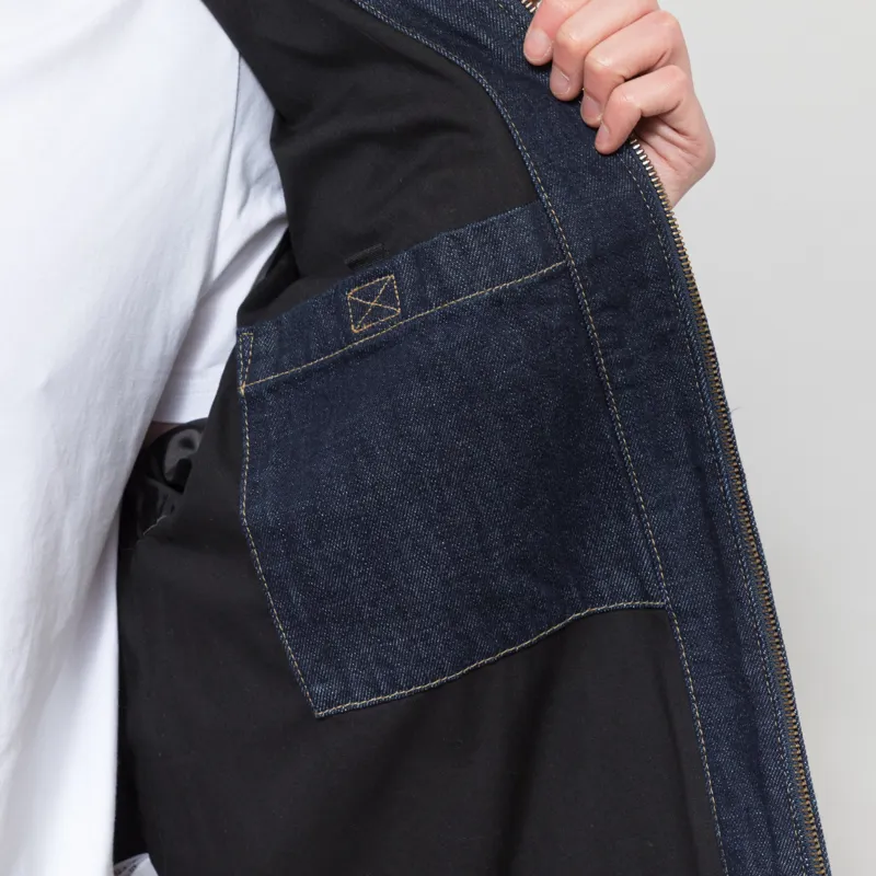 Carhartt WIP OG Detroit Jacket Blue Black Rinsed-7