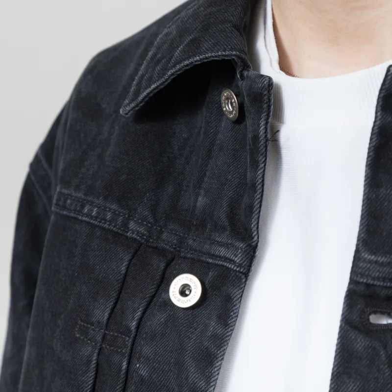 Carhartt WIP Womens Belmar Jacket Snake Camo Black Heavy Stone Wash-4