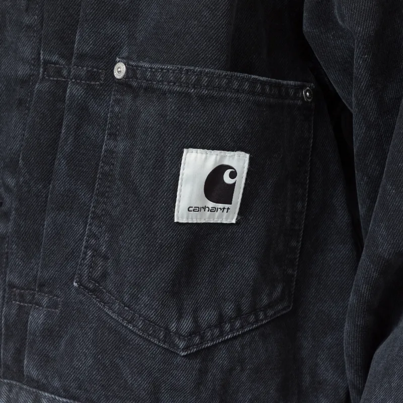 Carhartt WIP Womens Belmar Jacket Snake Camo Black Heavy Stone Wash-6