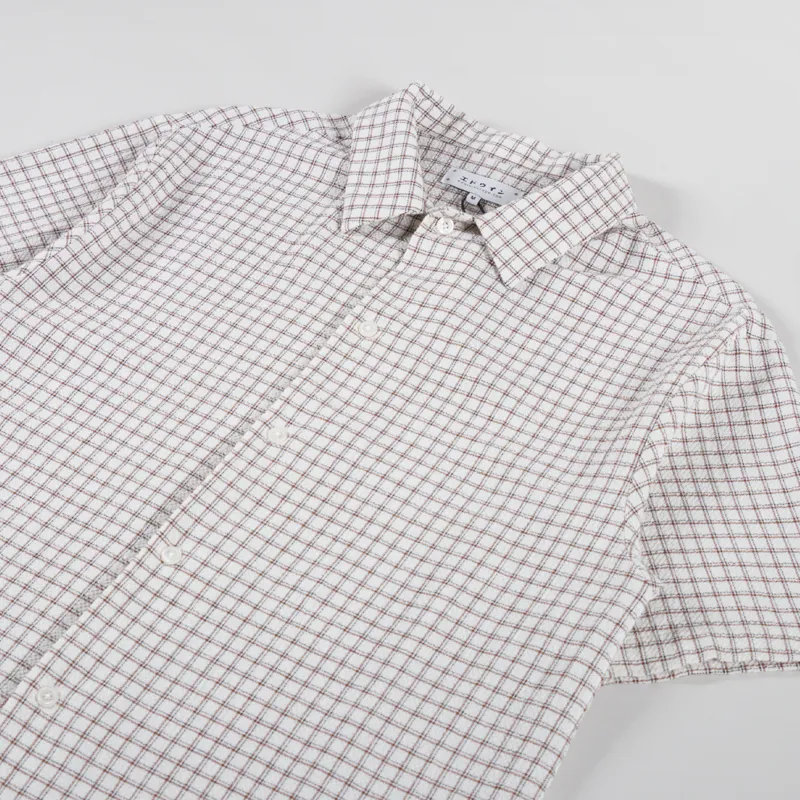 Edwin Zed Shirt White Brown-1