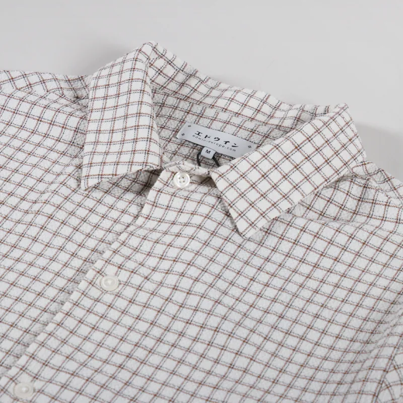 Edwin Zed Shirt White Brown-2