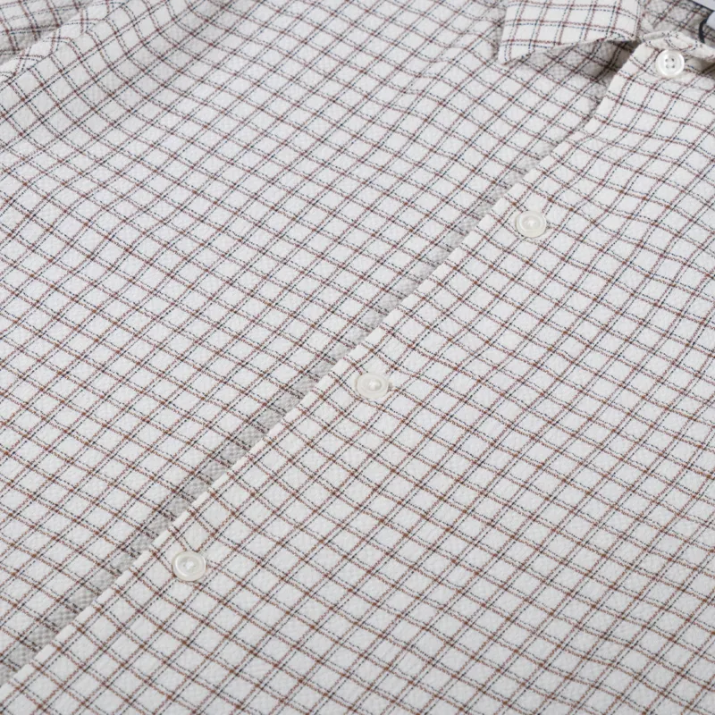 Edwin Zed Shirt White Brown-3
