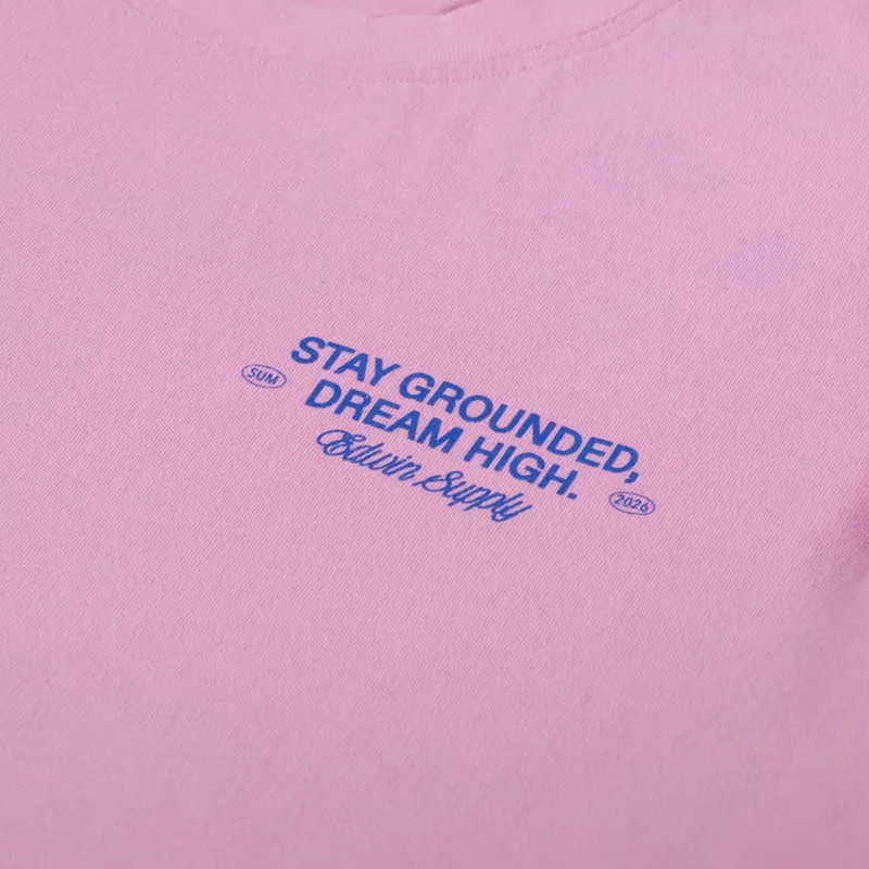 Edwin Laidback League T Shirt Begonia Pink-5