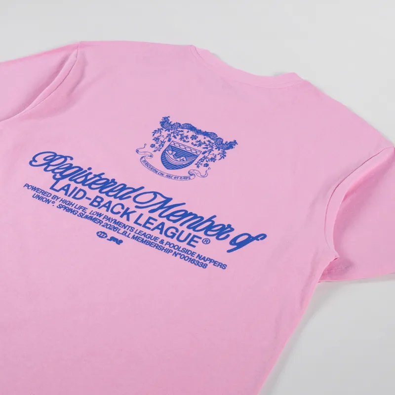 Edwin Laidback League T Shirt Begonia Pink-2