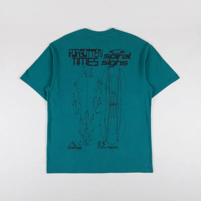 Edwin Spiral Sighs T Shirt Mediterranea