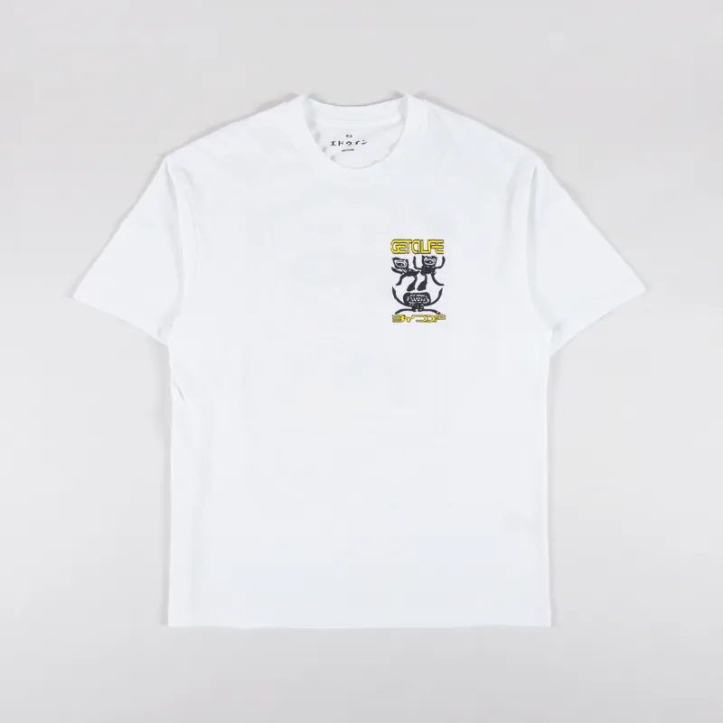 Edwin Get A Life T Shirt White-1