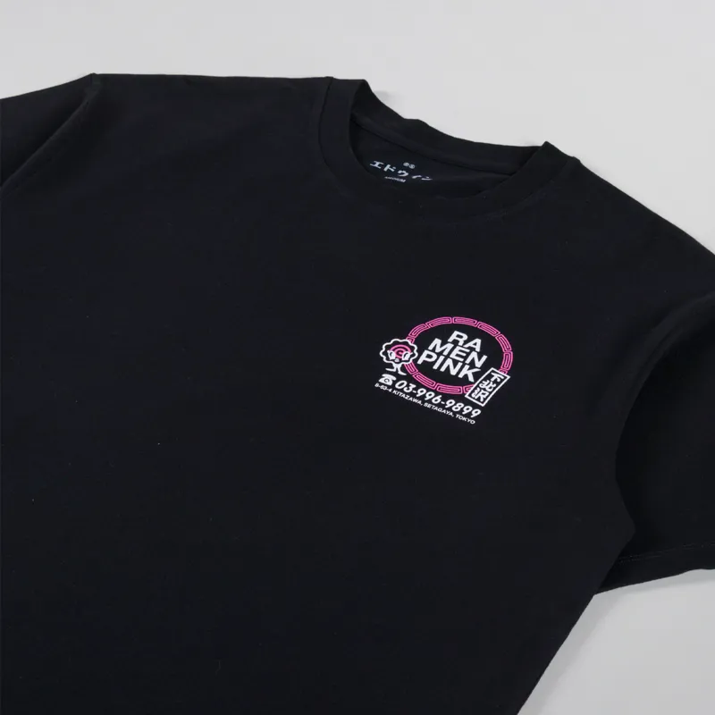 Edwin Ramen Pink T Shirt Black-3
