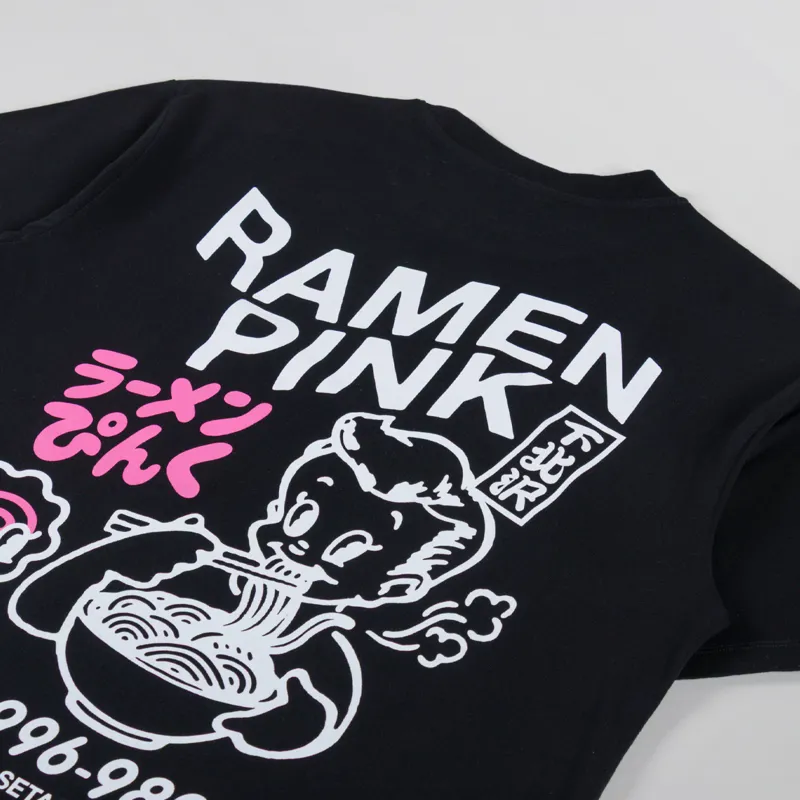 Edwin Ramen Pink T Shirt Black-2