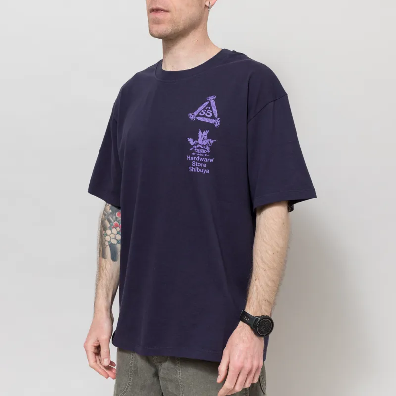 Edwin Hardware Store Shibuya T Shirt Maritime Blue-1