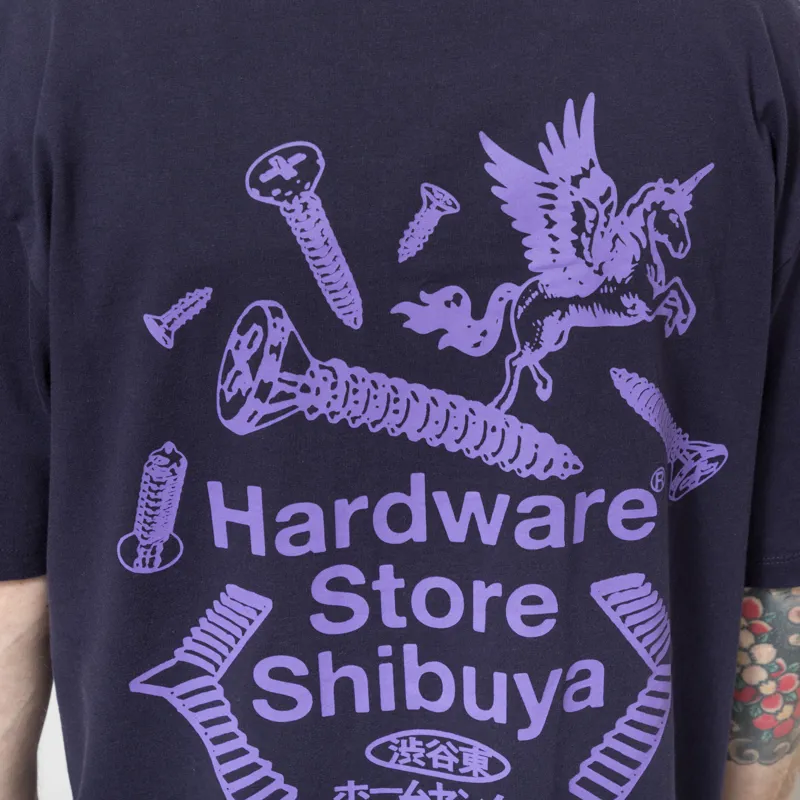 Edwin Hardware Store Shibuya T Shirt Maritime Blue-5
