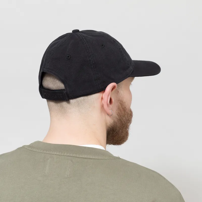 Carhartt WIP Canvas Cap Black Stone Washed-2