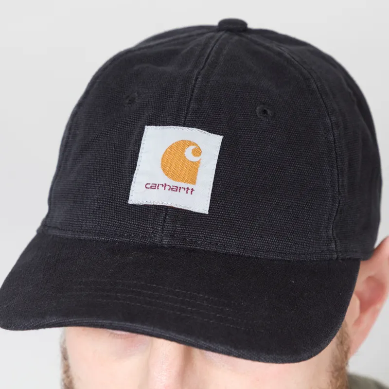 Carhartt WIP Canvas Cap Black Stone Washed-3