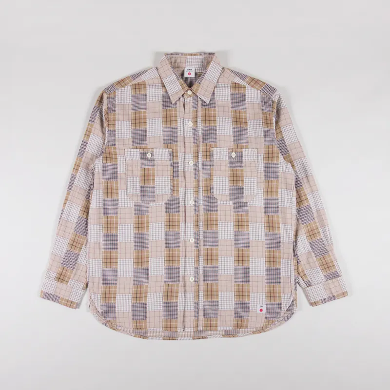 Edwin Work Shirt Beige Brown