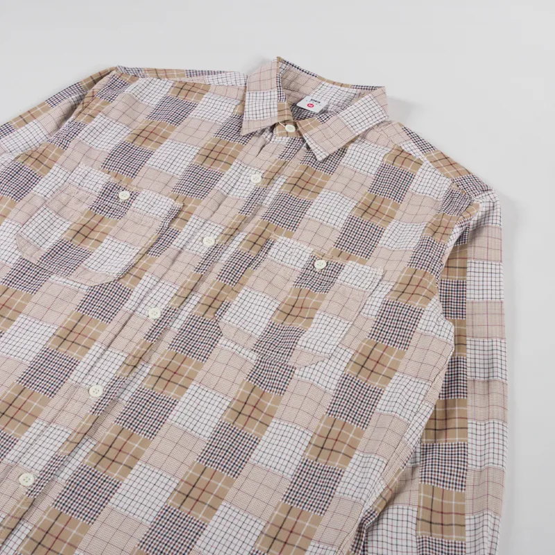 Edwin Work Shirt Beige Brown-1