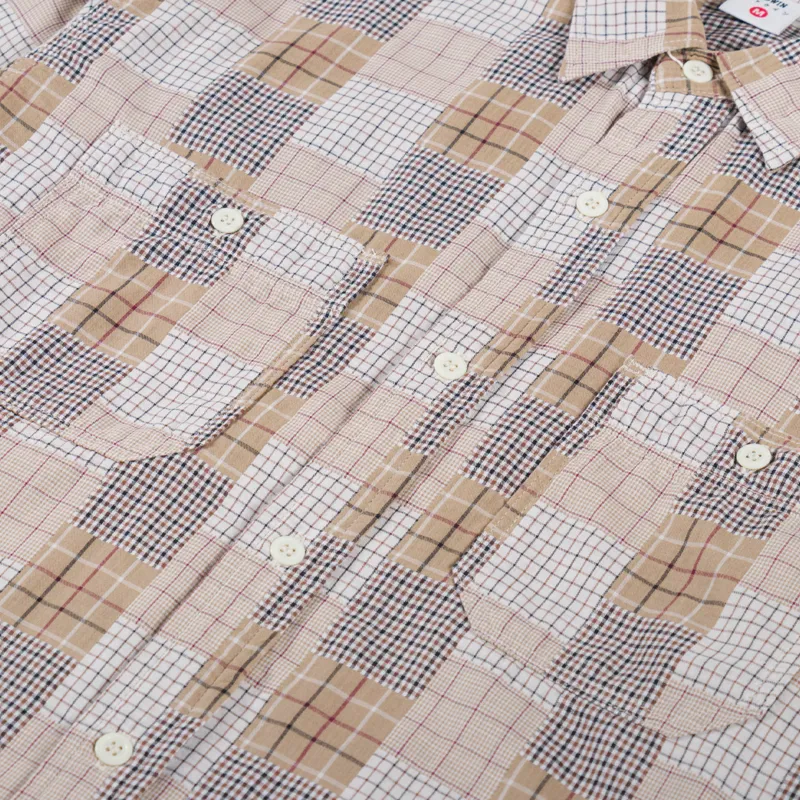 Edwin Work Shirt Beige Brown-3
