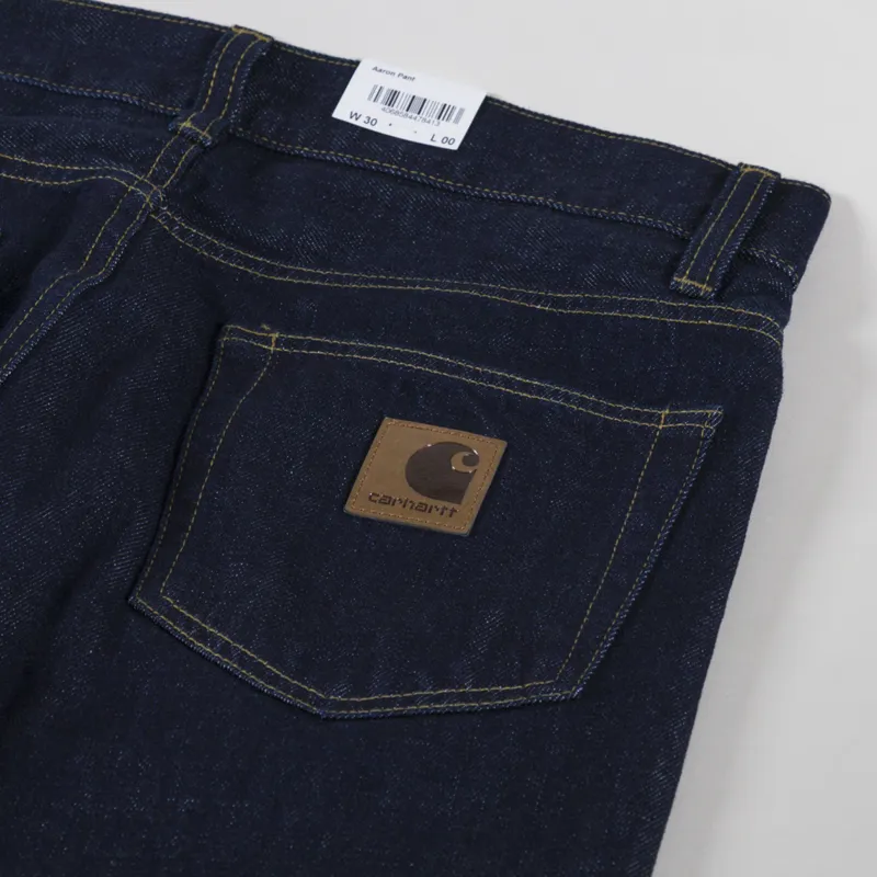 Carhartt WIP Aaron Pant Blue Rinsed-7