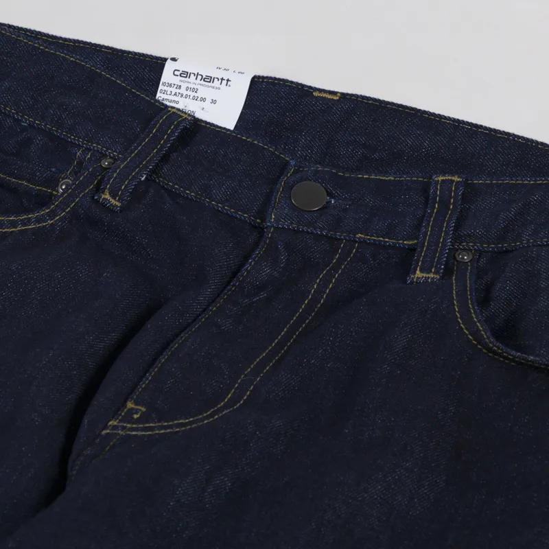 Carhartt WIP Aaron Pant Blue Rinsed-8