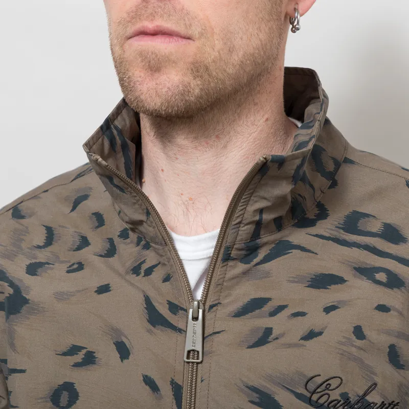 Carhartt WIP Travon Jacket Duck Feather Print Cypress Black-3