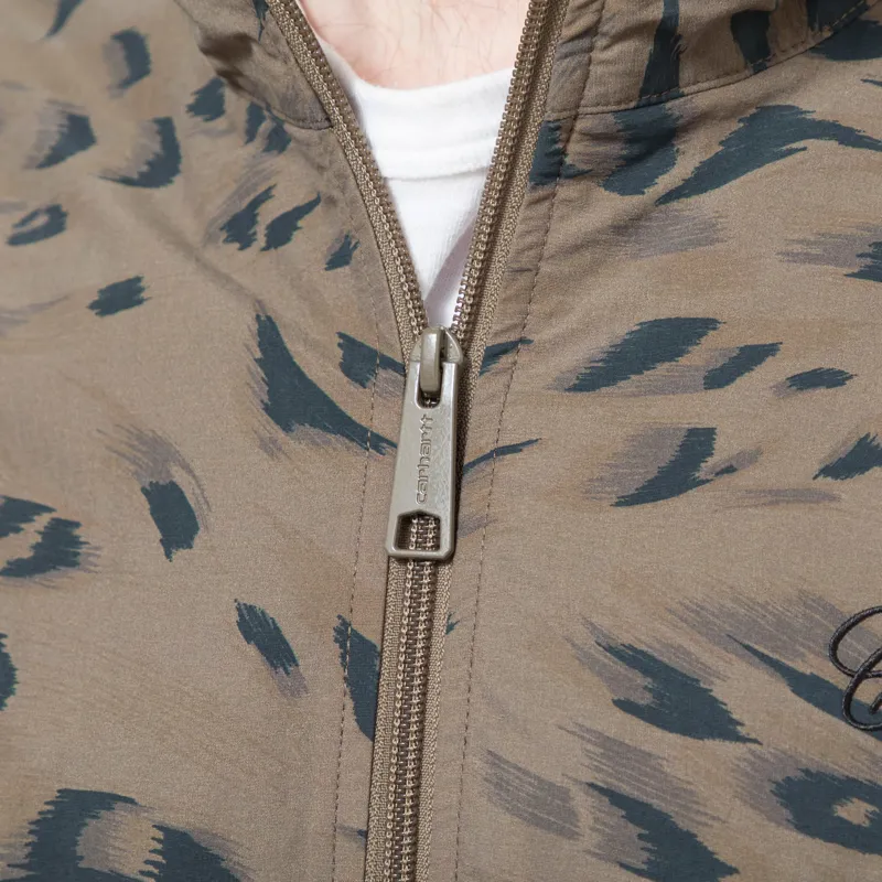 Carhartt WIP Travon Jacket Duck Feather Print Cypress Black-4