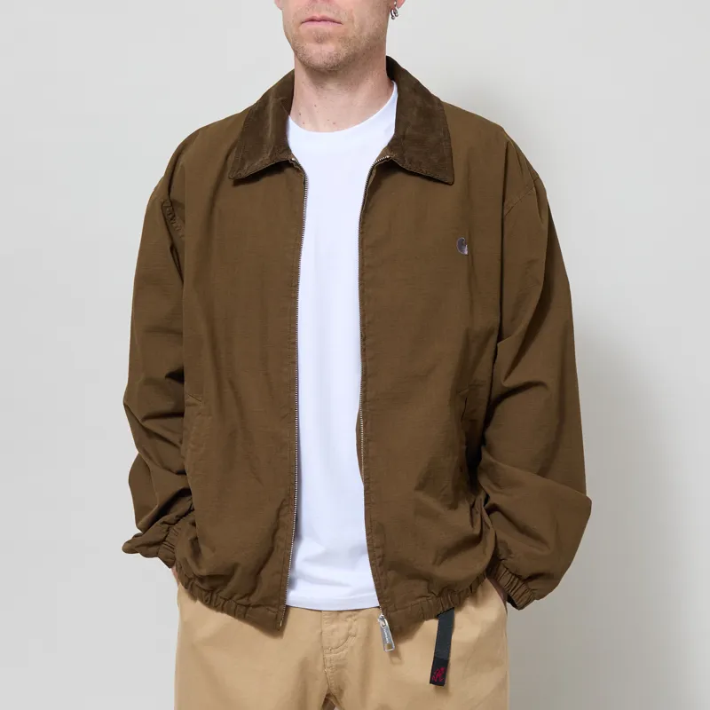 Carhartt WIP Madison Ripstop Jacket Dark Beech Black Garment Dyed