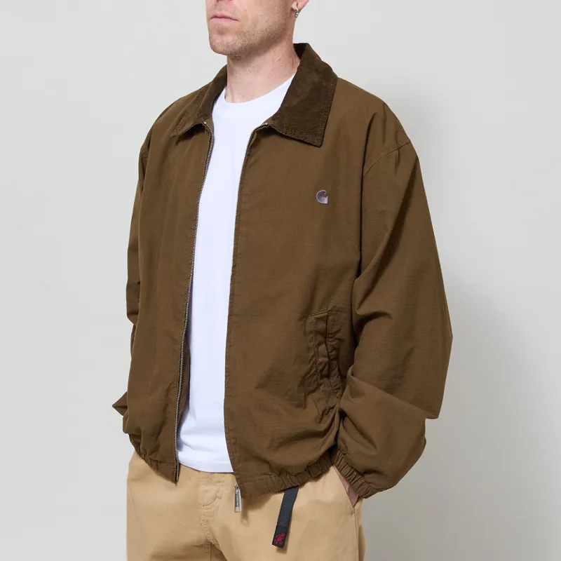 Carhartt WIP Madison Ripstop Jacket Dark Beech Black Garment Dyed-1