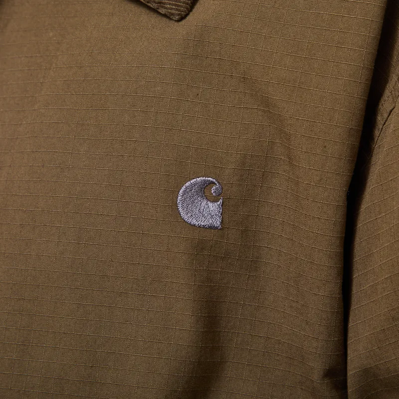 Carhartt WIP Madison Ripstop Jacket Dark Beech Black Garment Dyed-6