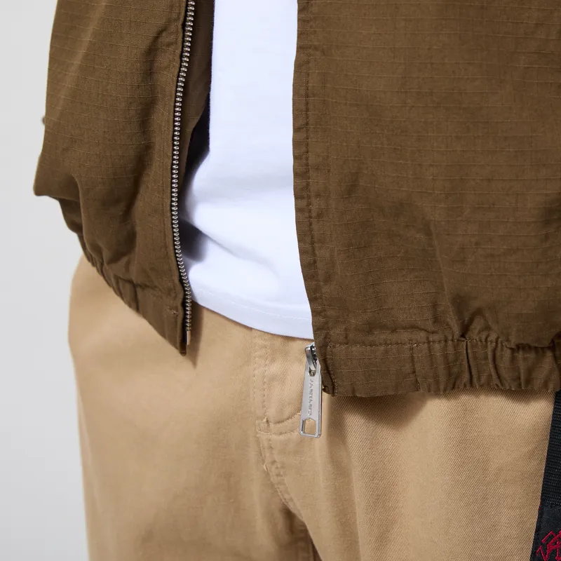 Carhartt WIP Madison Ripstop Jacket Dark Beech Black Garment Dyed-7