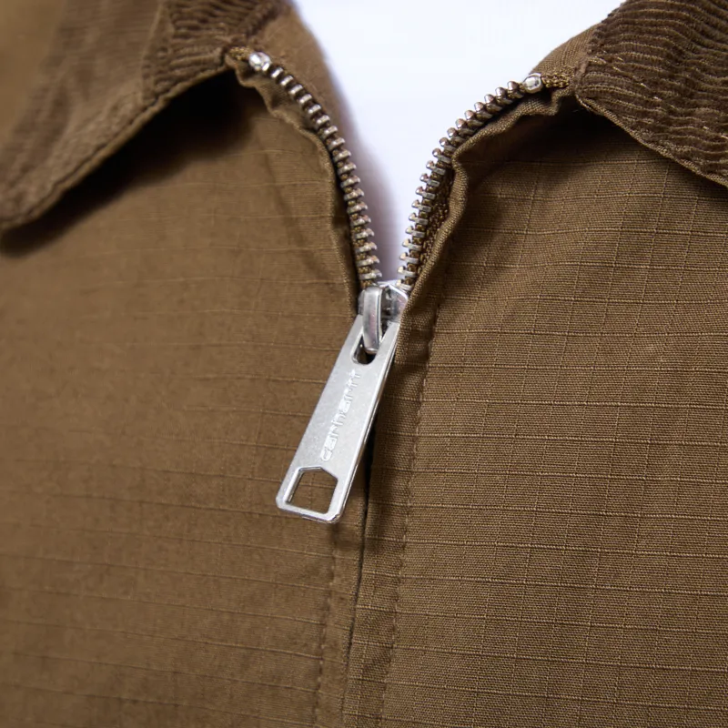 Carhartt WIP Madison Ripstop Jacket Dark Beech Black Garment Dyed-4