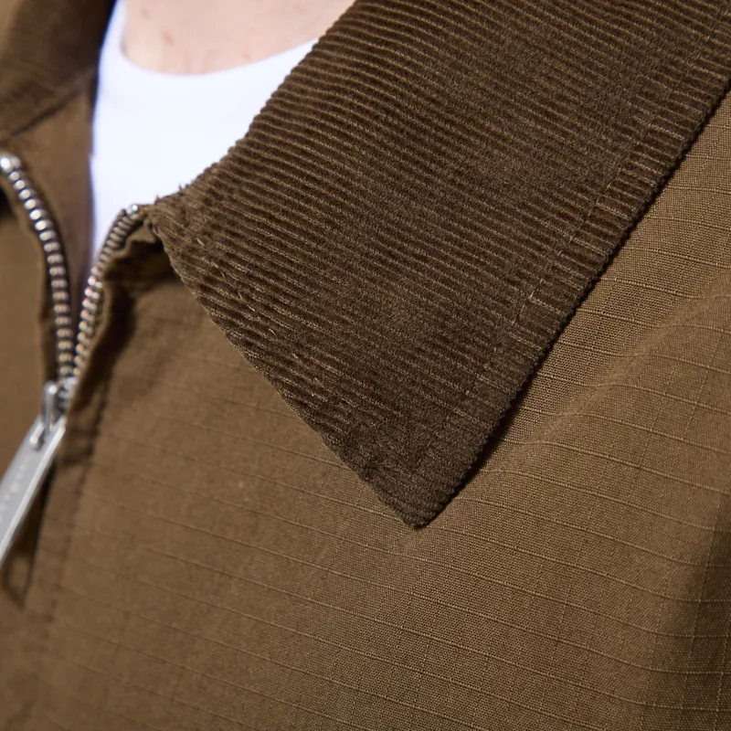 Carhartt WIP Madison Ripstop Jacket Dark Beech Black Garment Dyed-5