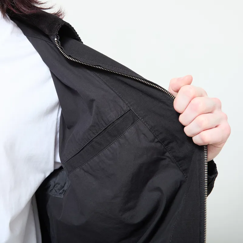 Carhartt WIP Madison Ripstop Jacket Black Wax Garment Dyed-5