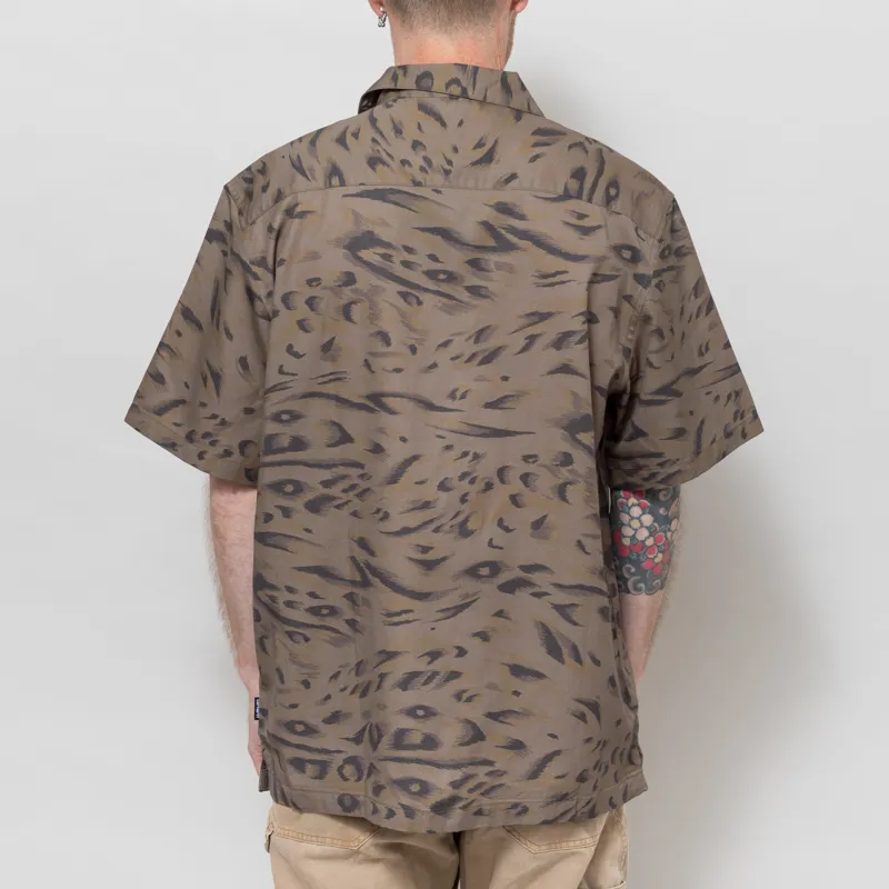 Carhartt WIP Travon Shirt Duck Feather Print Cypress Black-2