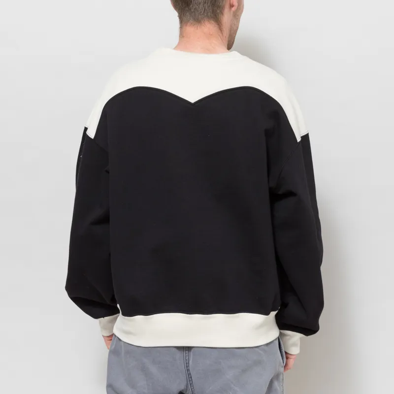 Pointer Brand Crunk 2 Tone Crewneck Buttercream Black-2