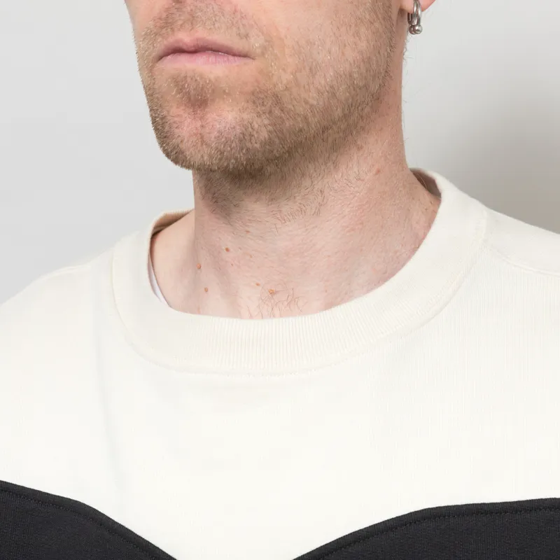 Pointer Brand Crunk 2 Tone Crewneck Buttercream Black-3