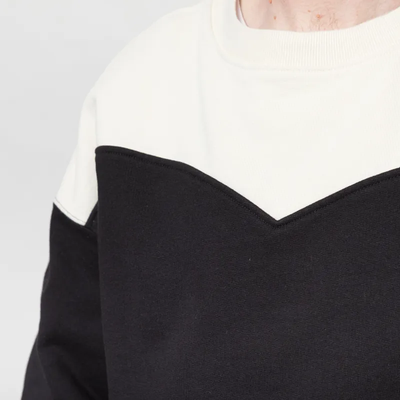 Pointer Brand Crunk 2 Tone Crewneck Buttercream Black-4
