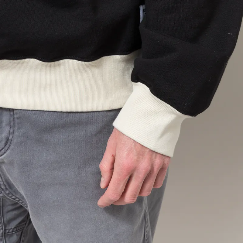 Pointer Brand Crunk 2 Tone Crewneck Buttercream Black-5