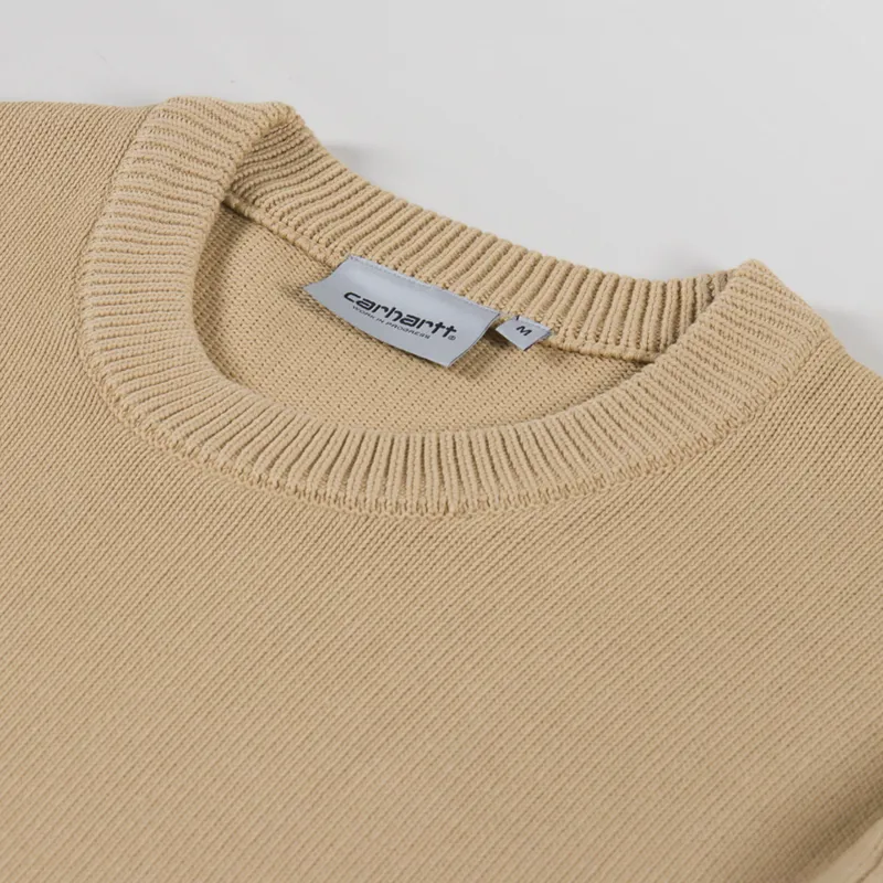 Carhartt WIP Kori Sweater Dusty H Brown Garment Dyed-4