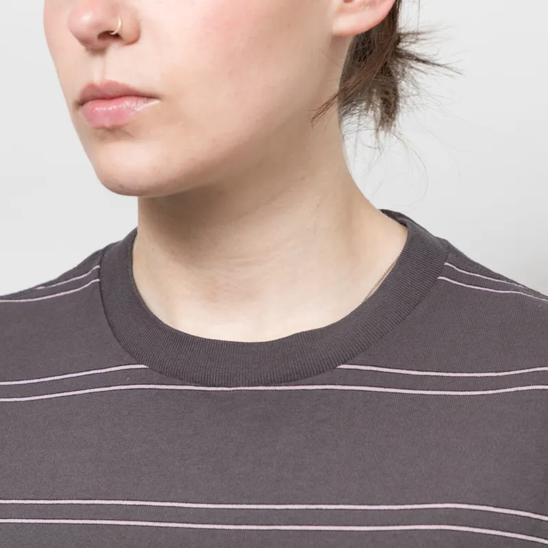 Carhartt WIP Womens Bert Pocket T Shirt Graphite Hortensia-3