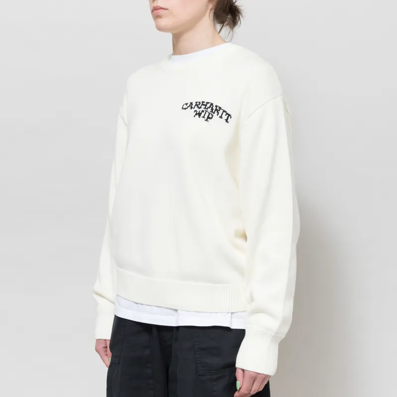 Carhartt WIP Womens Hugging Cats Sweater Wax Black-1