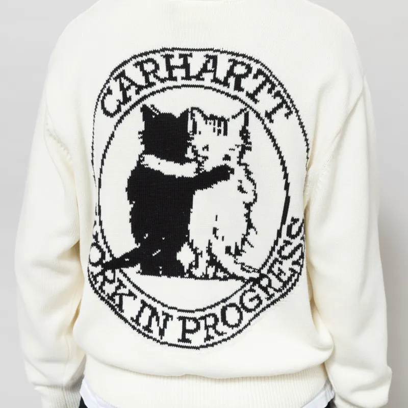 Carhartt WIP Womens Hugging Cats Sweater Wax Black-4