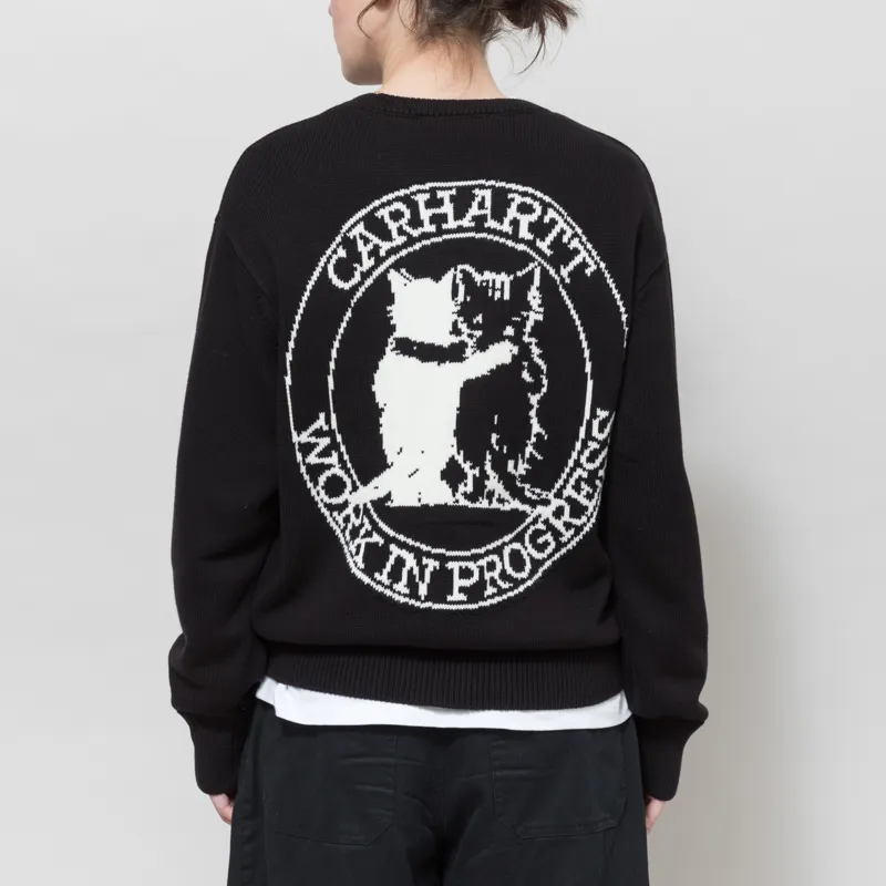 Carhartt WIP Womens Hugging Cats Sweater Black Wax