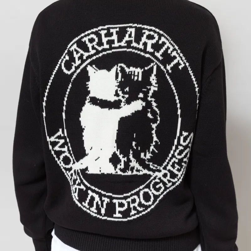 Carhartt WIP Womens Hugging Cats Sweater Black Wax-5