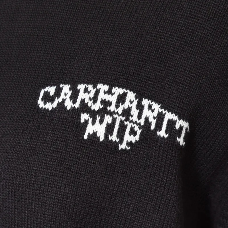 Carhartt WIP Womens Hugging Cats Sweater Black Wax-4