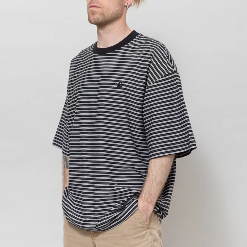 Carhartt WIP Dupree T Shirt Striped Black-1