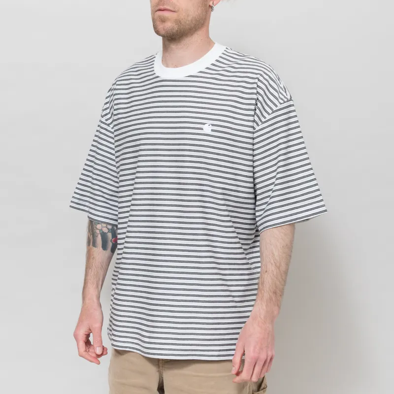 Carhartt WIP Dupree T Shirt Striped White-1
