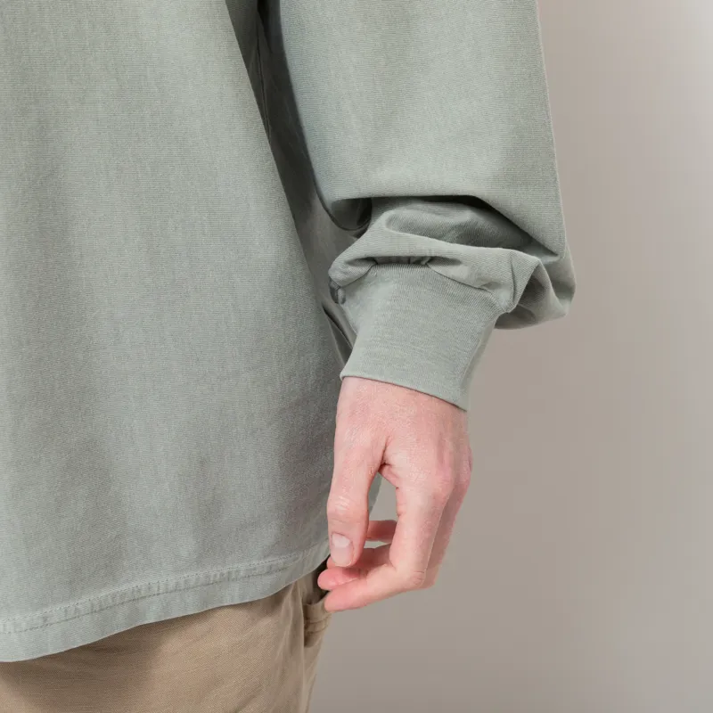 Carhartt WIP Long Sleeve Loose Pocket T Shirt Shady Green Garment Dyed-5