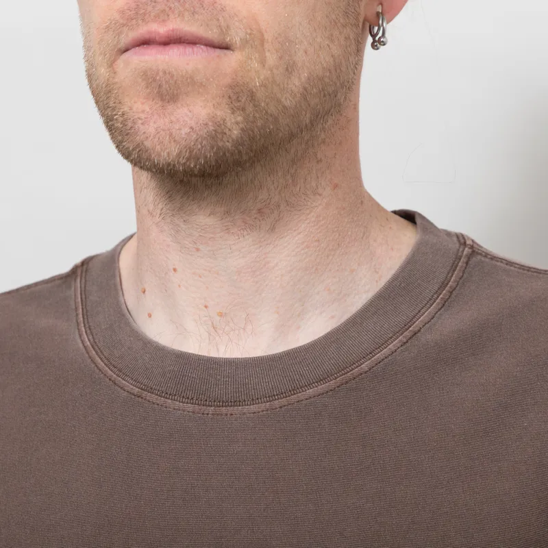 Carhartt WIP Long Sleeve Loose Pocket T Shirt Tobacco Garment Dyed-3