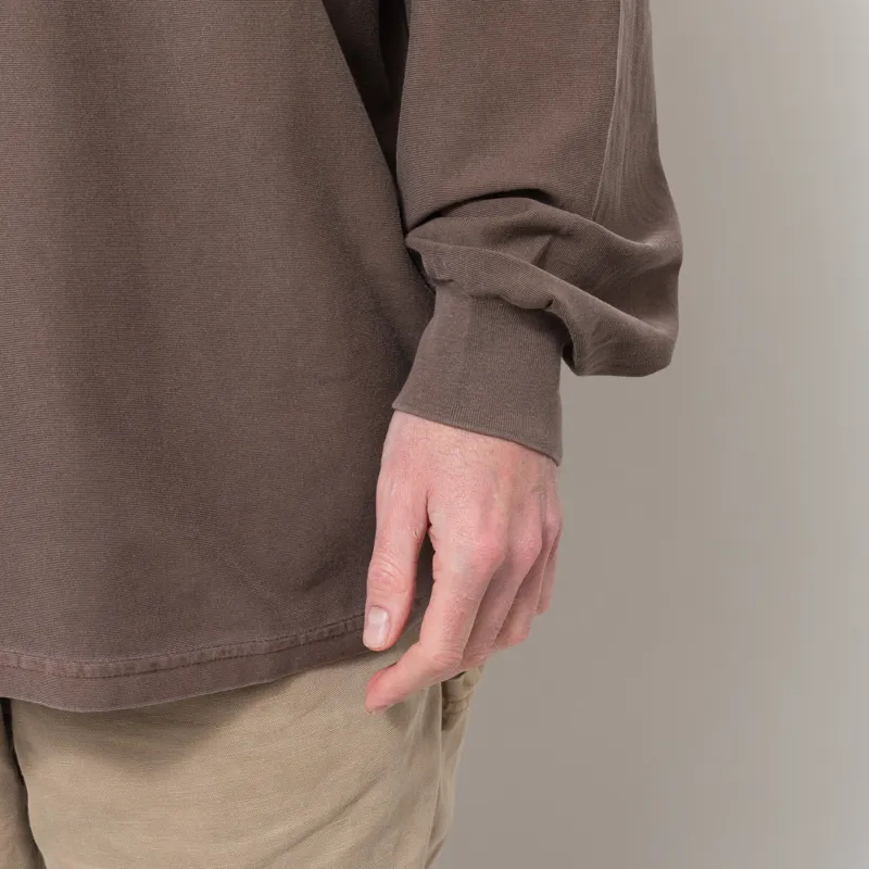 Carhartt WIP Long Sleeve Loose Pocket T Shirt Tobacco Garment Dyed-5